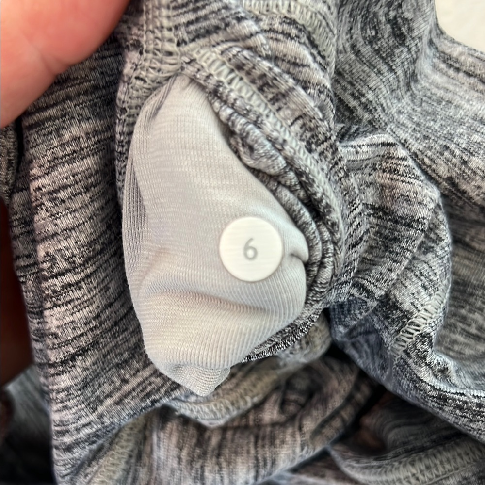 LuluLemon Gray Heathered Capri Leggings - Picture 3 of 4